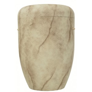 Biodegradable Cremation Ashes Funeral Urn / Casket - NATURAL BROWN MARBLE EFFECT